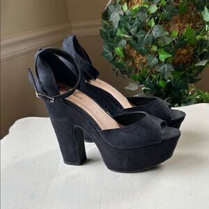 Candies Women's Peep-Toe Platform Heels